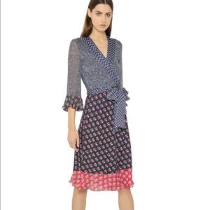Diane von Furstenberg silk and jersey wrap dress